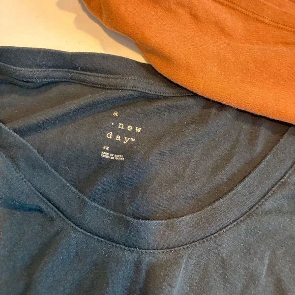 Lot of 3 A New‎ Day Womens 2XL Tank Tops Bundle Orange Black Pink Sleeveless - Picture 2 of 5